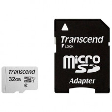 Micro SecureDigital 32Gb Transcend TS32GUSD300S-A {MicroSDHC Class 10 UHS-I, SD adapter}