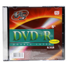 Диски VS DVD+R 8.5Gb, 8x, Double Layer, Printable, Slim Case (620670)