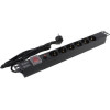 Exegate EX280831RUS Блок розеток ExeGate ServerPro PDU-19H606 Al-6S-EU2-SW-O, 19",1U,алюм, 6Sch, евровилка,2м,защ перегр