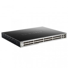 D-Link DGS-3130-54S/B1A PROJ Управляемый L3 стекируемый коммутатор с 48 портами 1000Base-X SFP, 2 портами 10GBase-T и 4 портами 10GBase-X SFP+