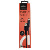 PERFEO Кабель USB2.0 A вилка - USB Type-C вилка, силикон, черный, длина 2 м., бокс (U4909)