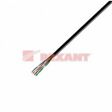 Rexant (01-0045) Кабель витая пара U/UTP, CAT 5e, PE, 4PR, 24AWG, OUTDOOR, SOLID, черный, 305м