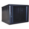 NEOMAX Шкаф телекоммуникационный настенный 6U (600х450), стеклянная дверь, замок-ключ (3 шт) , разборный, цвет черный (1 коробка)[NM-CBWM-6U6045GKL-201-BK]