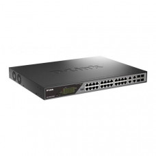 D-Link DSS-200G-28MPP/A1A Настраиваемый L2 коммутатор с 24 портами 10/100/1000Base-T и 4 комбо-портами 100/1000Base-T/SFP (порты 1-24 PoE 802.3af/at, порты 1-8 PoE 802.3bt, PoE-бюджет 518 Вт)