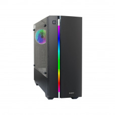 Exegate EX283743RUS Корпус Miditower EVO-9201 Black-RGB light, ATX, <700NPX>, с окном, 2*USB+1*USB3.0, HD Audio