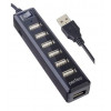 Perfeo USB-HUB 7 Port, (PF-H034 Black) чёрный [PF_C3225]