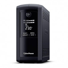 CyberPower VP1000ELCD ИБП {Line-Interactive, Tower, 1000VA/550W USB/RS-232/RJ11/45  (4 EURO), 12В/9 Ач х 1}