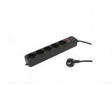 PC PET Сетевой фильтр AP01006-3-B 3м (5 розеток, EURO, EURO/RUS), черный {619894}