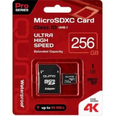 Micro SecureDigital 256Gb QUMO QM256GMICSDXC10U3 {MicroSDXC Class 10 UHS-I, SD adapter}
