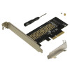 ORIENT C300E, Переходник PCI-E 4x->M.2 M-key NVMe SSD, тип 2230/2242/2260/2280, планки крепления в комплекте (31100)