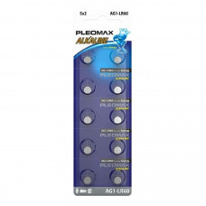 Pleomax AG1 (364) LR621 LR60 Button Cell (100/1000/98000) (10 шт. в уп-ке)