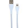 PERFEO Кабель USB A вилка - Lightning вилка, 2.4A, голубой, силикон, длина 1 м., ULTRA SOFT (I4333)