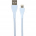 PERFEO Кабель USB A вилка - Lightning вилка, 2.4A, голубой, силикон, длина 1 м., ULTRA SOFT (I4333)