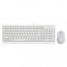 Клавиатура + мышь A4Tech Fstyler F1512 клав:белый мышь:белый USB (F1512 WHITE)