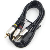 Кабель аудио Cablexpert CCAB-02-35M2RM-1MB. 3.5 джек(M)/2х RCA (M), черный, 1м, блистер
