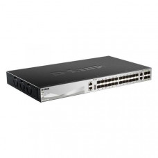 D-Link DGS-3130-30S/B1A PROJ Управляемый L3 стекируемый коммутатор с 24 портами 1000Base-X SFP, 2 портами 10GBase-T и 4 портами 10GBase-X SFP+