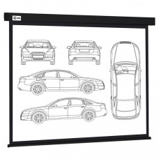 Экран Cactus Wallscreen CS-PSW-213X213-BK,  213х213 см, 1:1,  настенно-потолочный черный