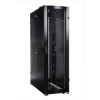ЦМО Шкаф серверный ПРОФ напольный 42U (600x1000) дверь перфор., задние двойные перфор., черный, в сборе (ШТК-СП-42.6.10-48АА-9005) (1 коробка)