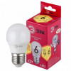 ЭРА Б0049643 Лампочка светодиодная RED LINE LED P45-6W-827-E27 R E27 / Е27 6Вт шар теплый белый свет