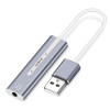 ORIENT AU-04PL Адаптер USB to Audio ((звуковая карта), jack 3.5 mm (4-pole) для подключения телефонной гарнитуры к порту USB, кнопки: громкость +/-, играть/пауза/вперед/назад; Windows/Linux/MAC OS)