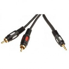 Rexant (17-4232) Шнур 3.5 Stereo Plug - 2RCA Plug  1.5М  (GOLD)