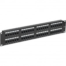 Rexant (02-0232) Патч-панель 19", 2U, 48 портов, RJ45, CAT 6, UTP, с органайзерами, черная PRO