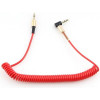 Кабель аудио (угловой) спиральный Cablexpert CCAB-02-35MMLC-1.8MR. 3.5 джек (M)/3.5 джек (M), красный, 1.8м, блистер