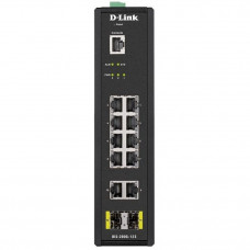 D-Link DIS-200G-12S/A1A PROJ Промышленный управляемый коммутатор 2 уровня с 10 портами 10/100/1000Base-T и 2 портами 1000Base-X SFP