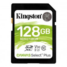 SecureDigital 128Gb Kingston SDS2/128GB {SDXC Class 10 UHS-I U3 Canvas Select Plus}