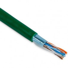 Rexant (01-0171) Кабель витая пара F/UTP, CAT 6, нг(А)-LSLTx, 4х2х0,575мм, 23AWG, INDOOR, SOLID, зеленый, 305м