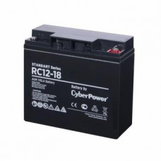 CyberPower Аккумуляторная батарея RC 12-18 12V/18Ah {клемма М5, ДхШхВ 181х76х167мм, вес 5,8кг, срок службы 6 лет}