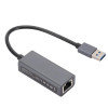 Bion Переходник с кабелем USB A - RJ45, 1000мб/с, алюминиевый корпус, длинна кабеля 15 см, черный [BXP-A-USBA-LAN-1000]