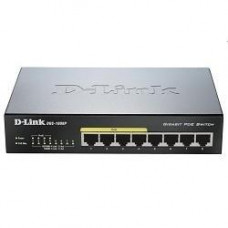 D-Link DGS-1008P/F1A Неуправляемый коммутатор с 8 портами 10/100/1000Base-T (4 порта PoE 802.3af/at, PoE-бюджет 60 Вт)