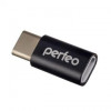 Perfeo adapter micro USB на Type-C c OTG (PF-VI-O005 Black) чёрный [PF_A4268]