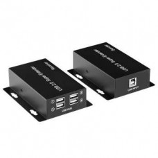 ORIENT VE02U4P, USB2.0 extender, удлинитель до 50 м по витой паре Cat6/6е, USB2.0 хаб 4 порта, питание от внешнего БП (31322)