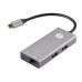 VCOM CU459 Адаптер Type-Cm --> RJ-45+2USB3.0(f) + PD100 Вт  Alum  Shell VCOM <CU459>