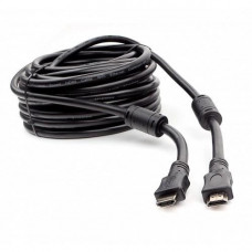 Кабель HDMI Cablexpert 19M/19M, v2.0, медь, позол.контакты, экран, 2 фер.кольца, 15м, черный, пакет (CCF2-HDMI4-15M)