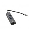 5bites UA3C-45-12BK Кабель-адаптер USB3.1 / 3*USB3.0 / RJ45 1G / AL / GREY