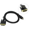 Exegate EX284907RUS Кабель HDMI-DVI ExeGate EX-CC-HDMIM-DVIM-3.0 (19M/25M, dual link, 3м, 2 фильтра, позолоченные контакты)