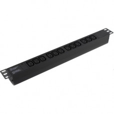 Exegate EX280865RUS Блок розеток ExeGate ServerPro PDU-19H007 Al-12C13-C20, 19",1U,алюм, 12 IEC 320 C13, С20