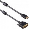 ExeGate EX191101RUS Кабель HDMI-DVI ExeGate EX-CC-HDMIM-DVIM-1.8 (19M/25M, dual link, 2 фильтра, 1,8м, позолоченные контакты)