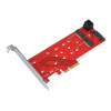 ORIENT C298E, Переходник PCI-E 4x->NGFF (M.2) M-key PCI-E SSD + 2xSATA->2xNGFF (M.2) B-key SSD, тип 2230/2242/2260/2280, SATA кабель - 2шт. в комплекте (30898)