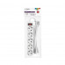 CBR Сетевой фильтр CSF 2505-1.8 White PC, 5 евророзеток, длина кабеля 1,8 метра, цвет белый (пакет)