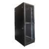 ЦМО Шкаф серверный напольный 48U (600 х 1000) дверь перфорированная, задние двойные перфорированные, цвет черный ШТК-М-48.6.10-48АА-9005