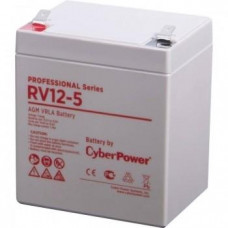 CyberPower Аккумуляторная батарея RV 12-5 12V/5,7Ah {клемма F2, ДхШхВ 90х70х101мм, высота с клеммами 107, вес 1,9кг, срок службы 8 лет}