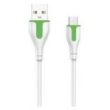 LDNIO LS571/ USB кабель Micro/ 1m/ 2.1A/ медь: 60 жил/ White&Green