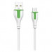 LDNIO LS571/ USB кабель Micro/ 1m/ 2.1A/ медь: 60 жил/ White&Green