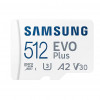 Micro SecureDigital 512Gb Samsung MB-MC512KA/RU/KR/APC/EU EVO PLUS + adapter