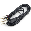 Кабель аудио Cablexpert CCAB-02-35M2RM-3MB. 3.5 джек(M)/2х RCA (M), черный, 3м, блистер