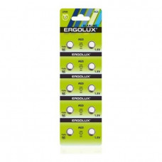 Ergolux AG 5  BL-10 (AG5-BP10, LR48 /LR754 /193 /393 батарейка для часов)(10 шт. в уп-ке)
